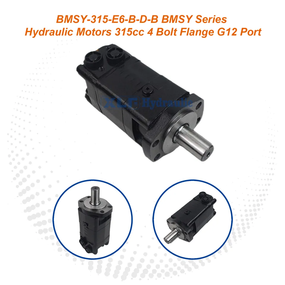 BMSY Serisi BMSY-315-E6-BDB 315cc Hidrolik Motor 4 Cıvatalı Flanş G1/2 Bağlantı Noktası